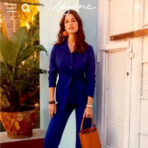 NWT Sezane Thea Marine Shirt Jacket size 6